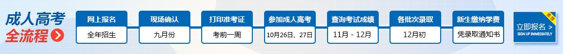 滨州成人高考报名流程